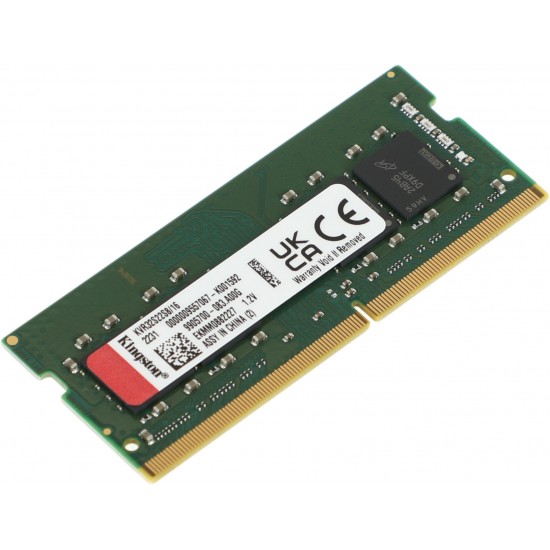 Memorie Ram Laptop Kingston 16GB, DDR4, 3200Mhz, 1Rx8, KVR32S22S8/16, PC4-25600, CL22, 1.2V, Non-ECC, SODIMM, 260 pini