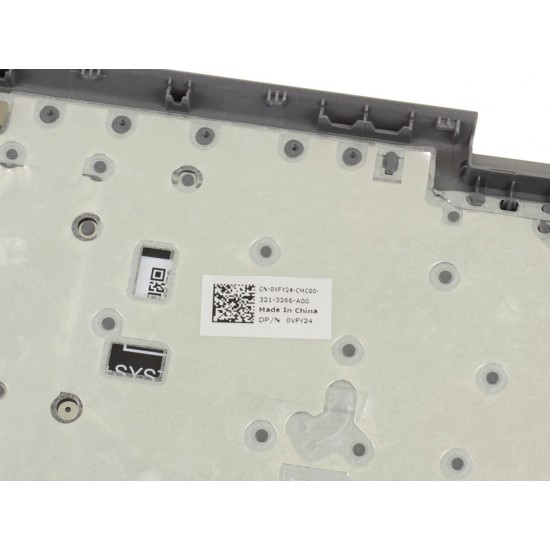 Carcasa superioara cu tastatura palmrest Laptop, Dell, Vostro 15 3535, P112F, P112F006, MXC41, 0MXC41, VFY24, 0VFY24, MGFFM, 0MGFFM, FA3ZT000700-1, AP3ZT000701, EC3LK000100, iluminata, gri deschis, layout US