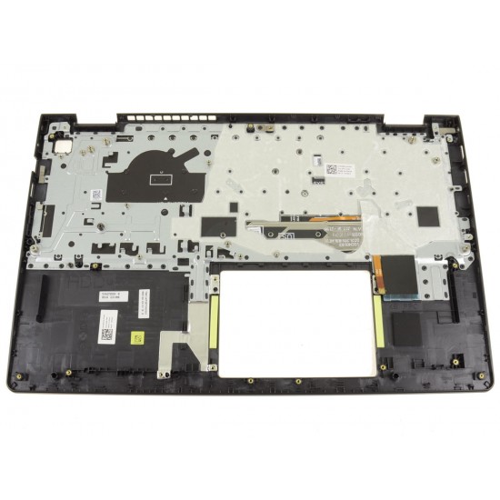 Carcasa superioara cu tastatura palmrest Laptop, Dell, Vostro 15 3530, P112F, P112F010, T00D2, 0T00D2, DHFJ3, 0DHFJ3, MGFFM, 0MGFFM, FA3ZT000300, AP3ZT000301, EC3LK000100, iluminata, gri inchis, layout US