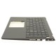 Carcasa superioara cu tastatura palmrest Laptop, Dell, Vostro 15 3530, P112F, P112F010, T00D2, 0T00D2, DHFJ3, 0DHFJ3, MGFFM, 0MGFFM, FA3ZT000300, AP3ZT000301, EC3LK000100, iluminata, gri inchis, layout US