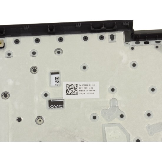 Carcasa superioara cu tastatura palmrest Laptop, Dell, Vostro 15 3530, P112F, P112F010, T00D2, 0T00D2, DHFJ3, 0DHFJ3, MGFFM, 0MGFFM, FA3ZT000300, AP3ZT000301, EC3LK000100, iluminata, gri inchis, layout US