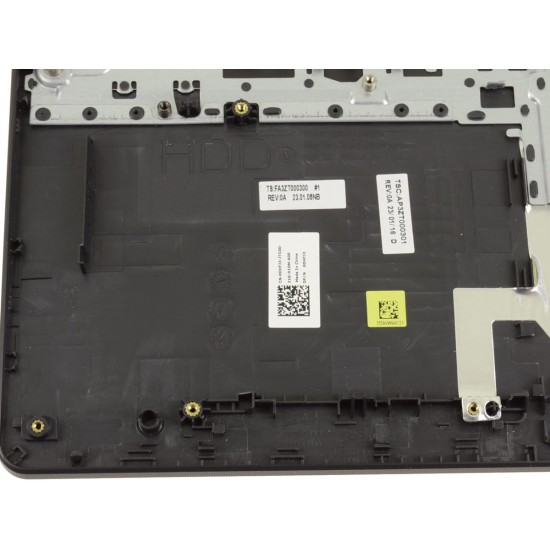 Carcasa superioara cu tastatura palmrest Laptop, Dell, Vostro 15 3530, P112F, P112F010, T00D2, 0T00D2, DHFJ3, 0DHFJ3, MGFFM, 0MGFFM, FA3ZT000300, AP3ZT000301, EC3LK000100, iluminata, gri inchis, layout US