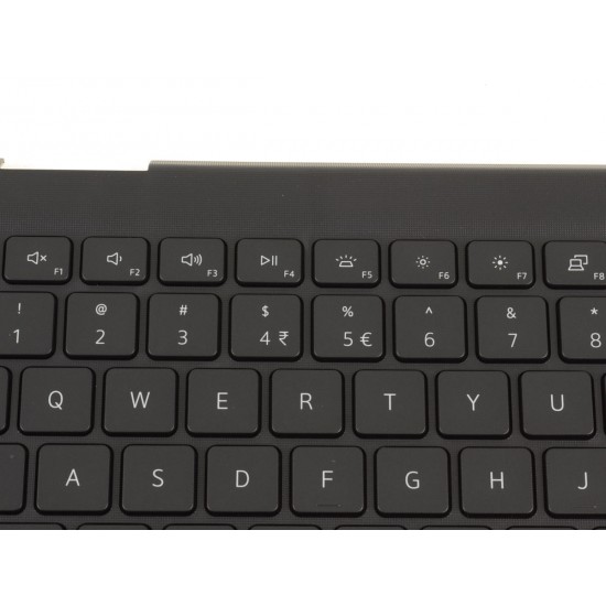 Carcasa superioara cu tastatura palmrest Laptop, Dell, Vostro 15 3530, P112F, P112F010, T00D2, 0T00D2, DHFJ3, 0DHFJ3, MGFFM, 0MGFFM, FA3ZT000300, AP3ZT000301, EC3LK000100, iluminata, gri inchis, layout US