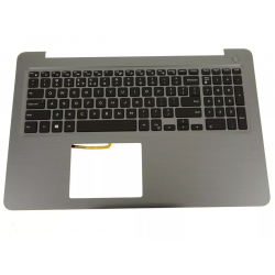 Carcasa superioara cu tastatura palmrest Laptop, Dell, Inspiron 15 5567, P66F, P66F001, C98XV, 0C98XV, PT1NY, 0PT1NY, A1P6000100, A1P6000100-2, AM1P6000100, iluminata, argintie, layout US