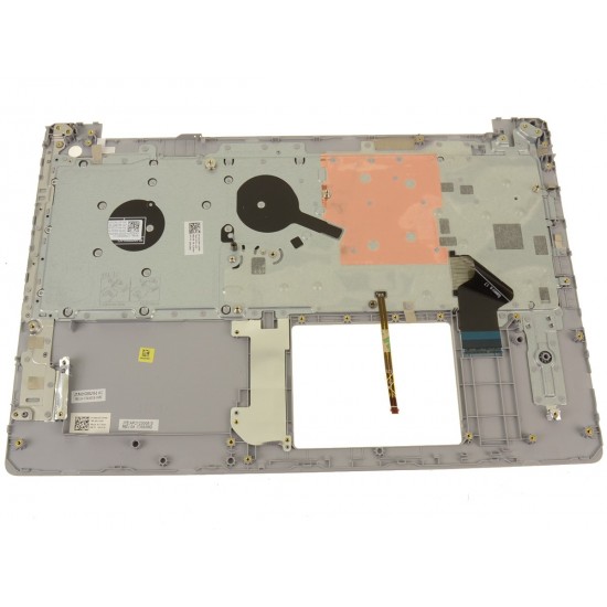 Carcasa superioara cu tastatura palmrest Laptop, Dell, Inspiron 15 5575, P75F, P75F002, MR2KH, 0MR2KH, 4D3R8, 04D3R8, AP21C000810, FA21C000J10-2, iluminata, argintie, layout US