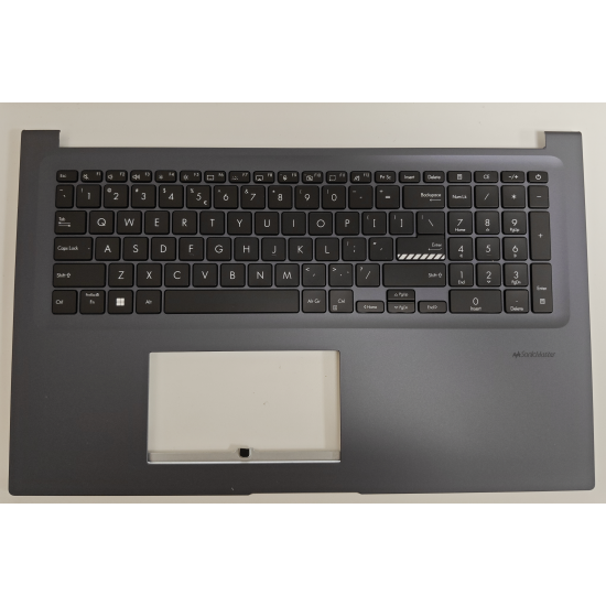 Carcasa superioara cu tastatura palmrest compatibila Laptop, Asus, VivoBook 17 P1704V, P1704VA, 13NB0WZ2P03211-3, 13N1-EEAC22, 13N1-EEA0D01, 13NB0WZ0M0601X, M1702QA-1B, iluminata, albastru inchis, layout US