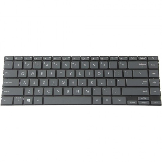 Tastatura Laptop, Asus, ZenBook 14 U4700E, U4700EA, iluminata, gri, layout US