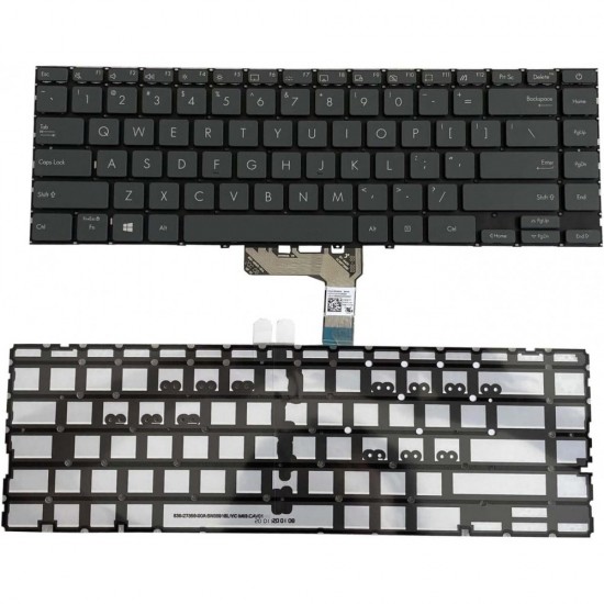 Tastatura Laptop, Asus, ZenBook 14 U4700E, U4700EA, iluminata, gri, layout US