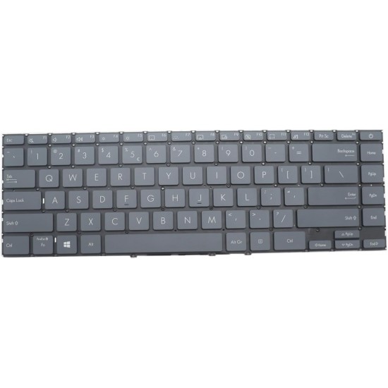 Tastatura Laptop, Asus, ZenBook 14 U4700E, U4700EA, iluminata, gri, layout US