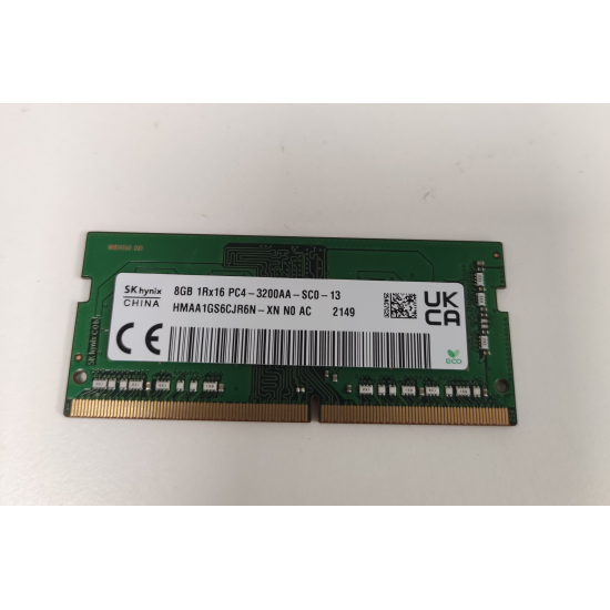 Memorie RAM Laptop, SK hynix, 8GB, 1Rx16, DDR4, PC4-25600, 3200MHz, 1.2V, HMAA1GS6CJR6N-XN, CL22, Non-ECC, SODIMM, 260 pini