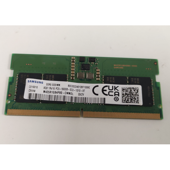 Memorie RAM Laptop, Samsung, 8GB, 1Rx16, DDR5, PC5-44800, 5600MHz, 1.1V, M425R1GB4PB0-CWMOL, CL45, Non-ECC, SODIMM, 262 pini