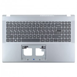 Carcasa superioara cu tastatura palmrest Laptop, Acer, Aspire 3 A315-59, 6B.K6SN2.001, AP3UI000460, AM3UI000500, PK133TY1A00, AEZYXR01010, HQ2101AH31007, NKI15131QQ, argintie, layout US