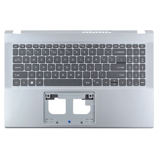 Carcasa superioara cu tastatura palmrest Laptop, Acer, Aspire 3 A315-59, 6B.K6SN2.001, AP3UI000460, AM3UI000500, PK133TY1A00, AEZYXR01010, HQ2101AH31007, NKI15131QQ, argintie, layout US