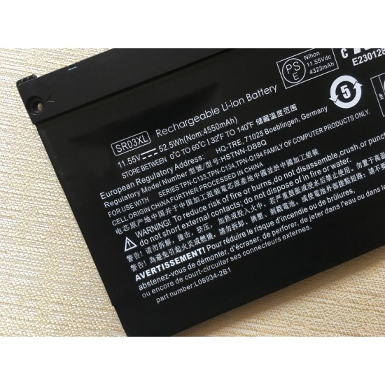 Baterie Laptop Gaming, HP, 17-CD, 17T-CD, TPN-C142, L08855-855, L08934-2B1, 3ICP6/60/72, HSTNN-DB8Q, SR03XL, 11.55V, 4550mAh, 52.5Wh