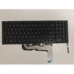 Tastatura Laptop Gaming, HP, OMEN 16-XD, 16Z-XD, iluminata, conector 4 pini, neagra, versiunea 2, layout US