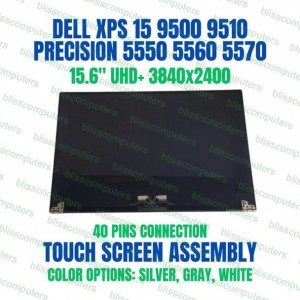 Ansamblu Display complet Laptop, Dell, XPS 15 9500, P91F, P91F001, NTM4F, 0NTM4F, 15.6 inch, rezolutie UHD, 4K, 3840x2400, touchscreen, gri