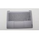 Carcasa superioara cu tastatura palmrest Laptop, Lenovo, IdeaPad Pro 5 14IRH8 Type 83AL, 5CB1K97042, HQ2072209G000, NB6368B, iluminata, Artic Grey, layout US