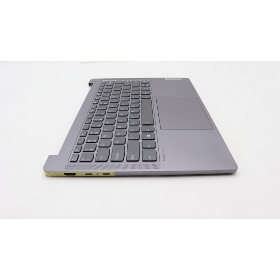Carcasa superioara cu tastatura palmrest Laptop, Lenovo, IdeaPad Pro 5 14IRH8 Type 83AL, 5CB1K97042, HQ2072209G000, NB6368B, iluminata, Artic Grey, layout US