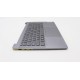 Carcasa superioara cu tastatura palmrest Laptop, Lenovo, IdeaPad Pro 5 14IRH8 Type 83AL, 5CB1K97042, HQ2072209G000, NB6368B, iluminata, Artic Grey, layout US
