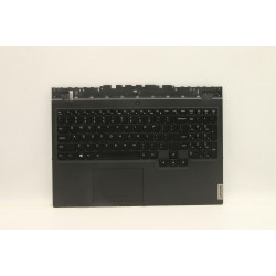 Carcasa superioara cu tastatura palmrest Laptop, Lenovo, Legion 5-15ITH6H Type 82JH, 82MH, 5CB1C74773, 5CB1D04994, AP1ZT000350, EL1ZT000W00, HY560, iluminare alba, 4 pini, neagra, layout US