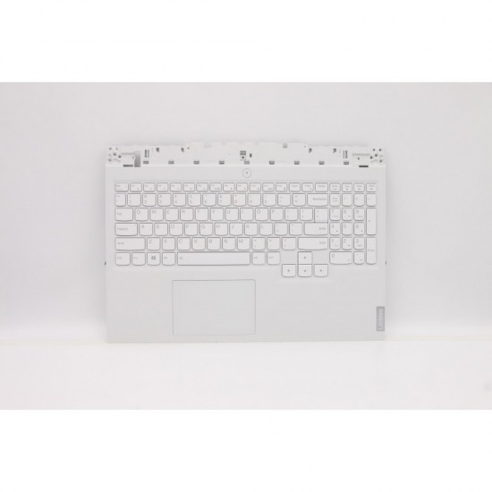 Carcasa superioara cu tastatura palmrest Laptop, Lenovo, Legion 5-15ITH6 Type 82JK, 5CB1D05094, 5CB1D05090, AP1ZT000340, EL1ZT000W00, HY560, iluminata, 4 pini, alba, layout US