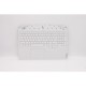 Carcasa superioara cu tastatura palmrest Laptop, Lenovo, Legion 5-15ITH6 Type 82JK, 5CB1D05094, 5CB1D05090, AP1ZT000340, EL1ZT000W00, HY560, iluminata, 4 pini, alba, layout US