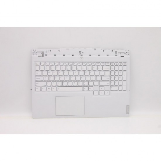 Carcasa superioara cu tastatura palmrest Laptop, Lenovo, Legion 5-15ACH6A Type 82NW, 5CB1D12364, AP1ZT000340, EL1ZT000W00, HY560, iluminata, 4 pini, alba, layout US