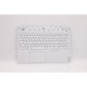 Carcasa superioara cu tastatura palmrest Laptop, Lenovo, Legion 5-15ACH6A Type 82NW, 5CB1D12364, AP1ZT000340, EL1ZT000W00, HY560, iluminata, 4 pini, alba, layout US