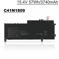 Baterie compatibila Laptop, Asus, ZenBook Flip 15 Q536F, Q536FD, Q536FDX, 0B200-03440000, 4ICP7/54/64, C41N1809, 15.4V, 3640mAh, 57Wh