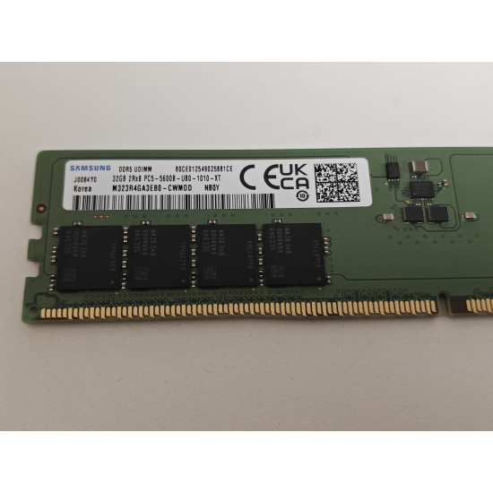 Memorie RAM Desktop, Samsung, 32GB, 2Rx8, DDR5, PC5-44800, 5600MHz, 1.1V, M323R4GA3EB0-CWM0D, CL46, Non-ECC, UDIMM, 288 pini