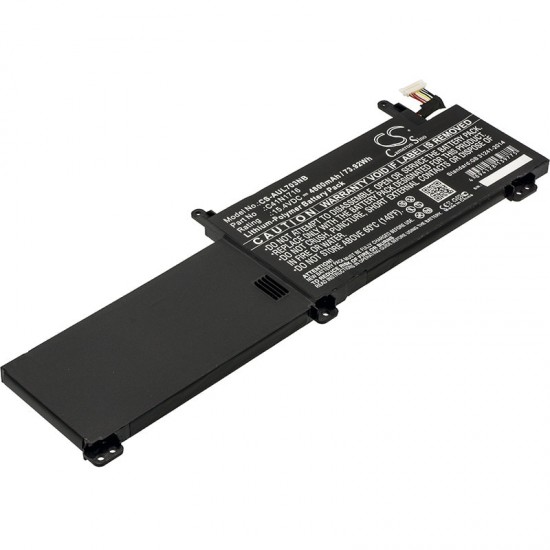 Baterie compatibila Laptop Gaming, Asus, ROG Strix Scar GL703GS, GL703GM, 0B200-02770000, CS-AUL703NB, C41N1716, 15.4V, 4800mAh, 73.92Wh
