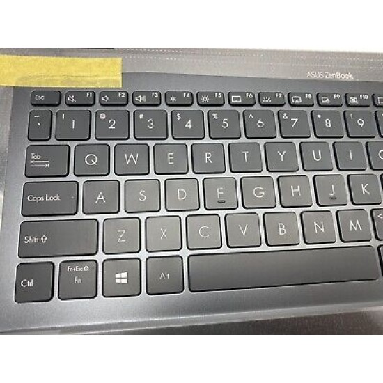 Carcasa superioara cu tastatura palmrest Laptop, Asus, ZenBook 15 UX535Q, UX535QA, UX535QE, 90NB0RW1-R30UI0, 90NB0RW1-R30US0, 13NB0RW1P01011-1, 13NB0RW1AM0201, 33UJ7TAJN00, FAUJ008010, 13NB0RW1M06011, iluminata, neagra, layout US