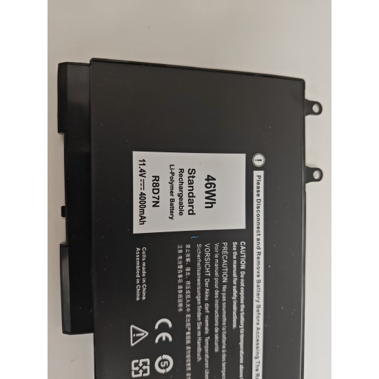 Baterie compatibila Laptop, Dell, R8D7N, 0R8D7N, W8GMW, 0W8GMW, 11.4V, 4000mAh, 46Wh