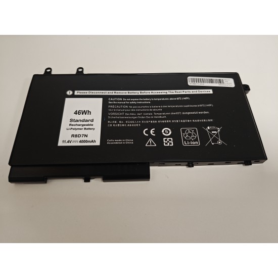 Baterie compatibila Laptop, Dell, R8D7N, 0R8D7N, W8GMW, 0W8GMW, 11.4V, 4000mAh, 46Wh