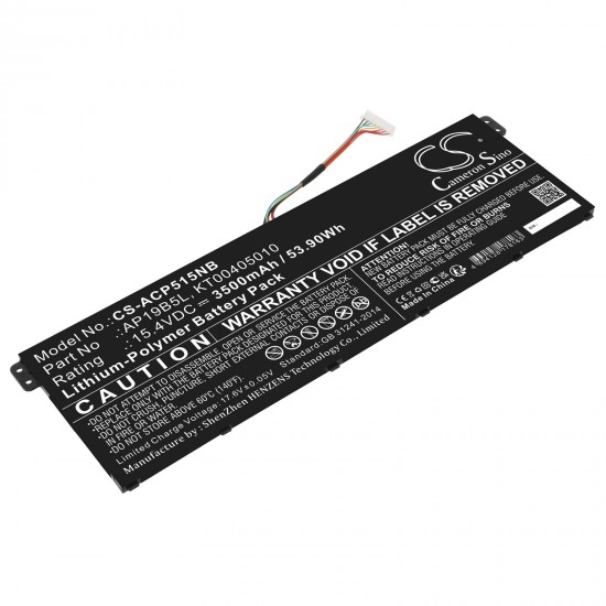 Baterie compatibila, Acer, Aspire 5 A515-43, A515-43G, A515-44, A515-44G, KT.00405.010, KT00405010, CS-ACP515NB, AP19B5L, 15.4V, 3500mAh, 53.90Wh