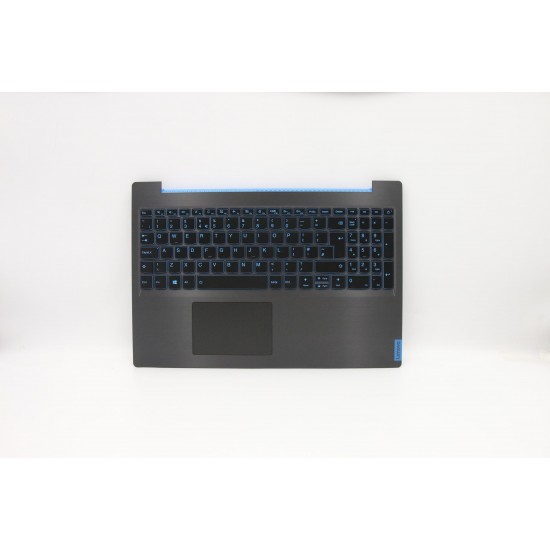 Carcasa superioara cu tastatura palmrest Laptop Gaming, Lenovo, IdeaPad L340-15IRH Type 81LK, 81TR, 5CB0U42759, AP1B4000100, AM1B4000100, FG541, iluminata, neagra, layout UK
