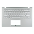 Carcasa superioara cu tastatura palmrest Laptop, Asus, VivoBook 14 X415J, X415JA, X415JANS, X415JF, X415JP, 90NB0TU1-R31UI0, 90NB0TU1-R31US0, 13NB0ST1P01011-3, 13N1-CFA0212, X415EP-1S, iluminata, argintie, layout US