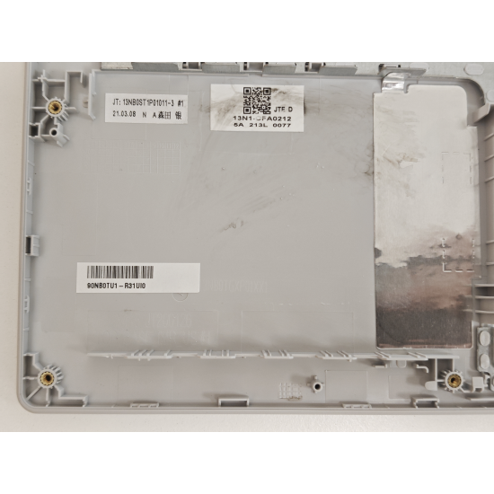 Carcasa superioara cu tastatura palmrest Laptop, Asus, VivoBook 14 X415J, X415JA, X415JANS, X415JF, X415JP, 90NB0TU1-R31UI0, 90NB0TU1-R31US0, 13NB0ST1P01011-3, 13N1-CFA0212, X415EP-1S, iluminata, argintie, layout US