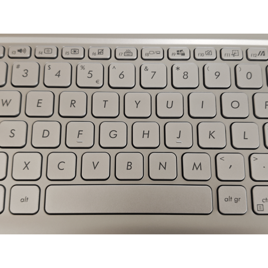 Carcasa superioara cu tastatura palmrest Laptop, Asus, VivoBook 14 X415J, X415JA, X415JANS, X415JF, X415JP, 90NB0TU1-R31UI0, 90NB0TU1-R31US0, 13NB0ST1P01011-3, 13N1-CFA0212, X415EP-1S, iluminata, argintie, layout US