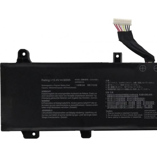 Baterie compatibila, Asus, VivoBook Pro 15 S3500Q, S3500QC, 0B200-03900000, 4ICP5/63/133, C41N1906-1, 15.4V, 5845mAh, 90Wh