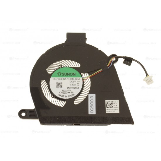 Cooler Laptop 2-in-1, Dell, Latitude 9510, P95F, P95F001, YJMGD, 0YJMGD, EG70040S1-1C010-S9A, DC28000OISL, ND65C25-19G20, DC28000OIDL, 5K2001EHLN, DC28000O1SL, 5V, 0.4A