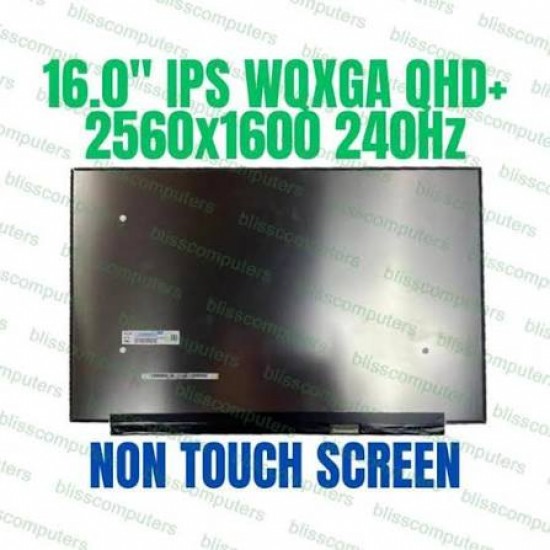 Display Laptop Gaming, Dell, Alienware M16 R1, P124F, P124F001, 7CGF2, 07CGF2, NE160QDM-NZ4, 16.0 inch, 2560x1600 QHD, IPS, 240HZ, conector ingust 20mm, 40 pini