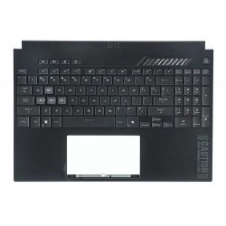 Carcasa superioara cu tastatura palmrest Laptop Gaming, Asus, TUF F16 FX607V, FX607VB, FX607VJ, FX607VU, 90NR0N06-R31US0, FX607VU-3A, iluminata, RGB, neagra, layout US