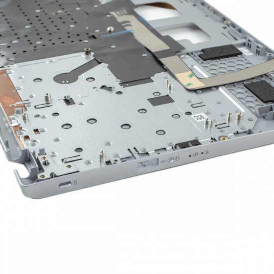 Carcasa superioara cu tastatura palmrest Laptop, Acer, Aspire 3 A315-59G, A315-59G, 6B.K6WN2.001, 6BK6WN2001, AP3UI000400, AM3UI000300, cu slot pentru lan, argintie, layout US