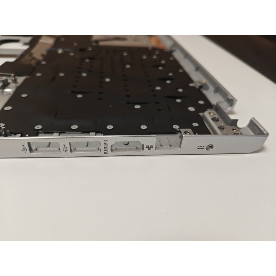 Carcasa superioara cu tastatura palmrest Laptop, Acer, Aspire 3 A315-59G, A315-59G, 6B.K6WN2.001, 6BK6WN2001, AP3UI000400, AM3UI000300, cu slot pentru lan, argintie, layout US