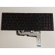 Tastatura Laptop Gaming, HP, OMEN 16-U, iluminata, conector 4 pini, taste negre cu scris rosu, versiunea 2, layout US