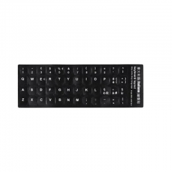 Sticker tastatura negru limba Italiana (Itaian) pentru caractere cu diacritice layout IT