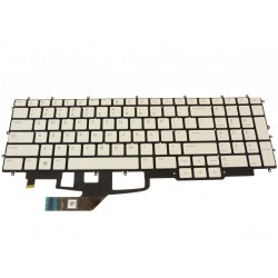 Tastatura Laptop Gaming, Dell, F8HJ6, 0F8HJ6, 730HH, 0730HH, 029CVF, N8MF4, iluminata, RGB, alba, layout US