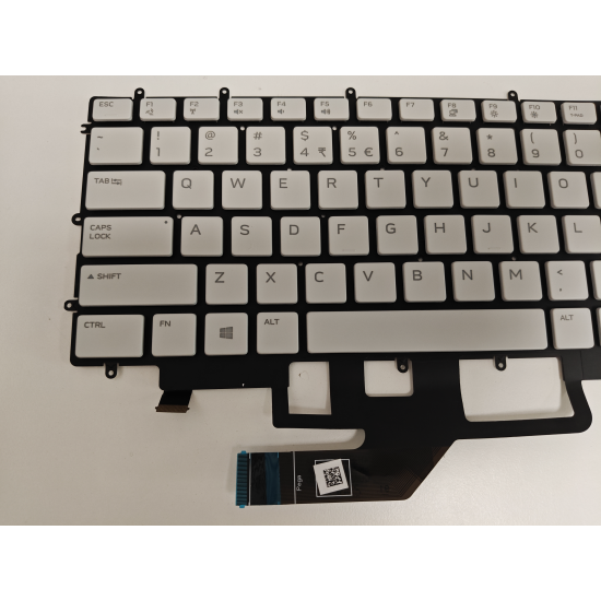 Tastatura Laptop Gaming, Dell, F8HJ6, 0F8HJ6, 730HH, 0730HH, 029CVF, N8MF4, iluminata, RGB, alba, layout US