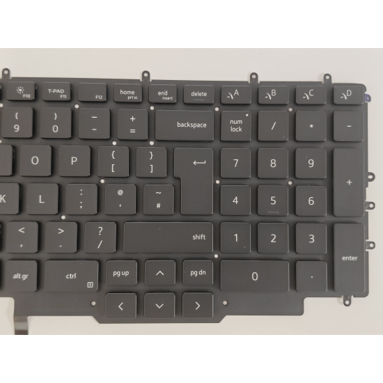 Tastatura Laptop Gaming, Dell, Alienware m17 R3, P45E, P45E001, P89CJ, 0P89CJ, iluminata, RGB, neagra, layout UK